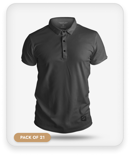 DryLux Polo - Charcoal 21 Pack