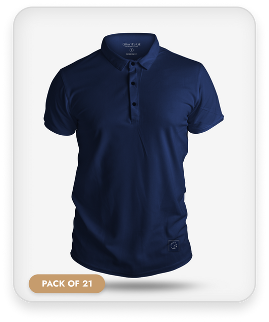DryLux Polo - Navy Blue 21 Pack