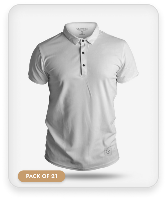 DryLux Polo - White 21 Pack