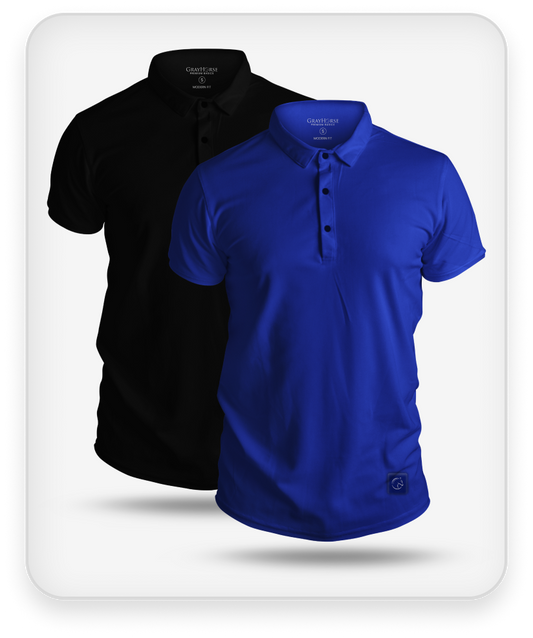 Navy blue polo shirt with white horse sales
